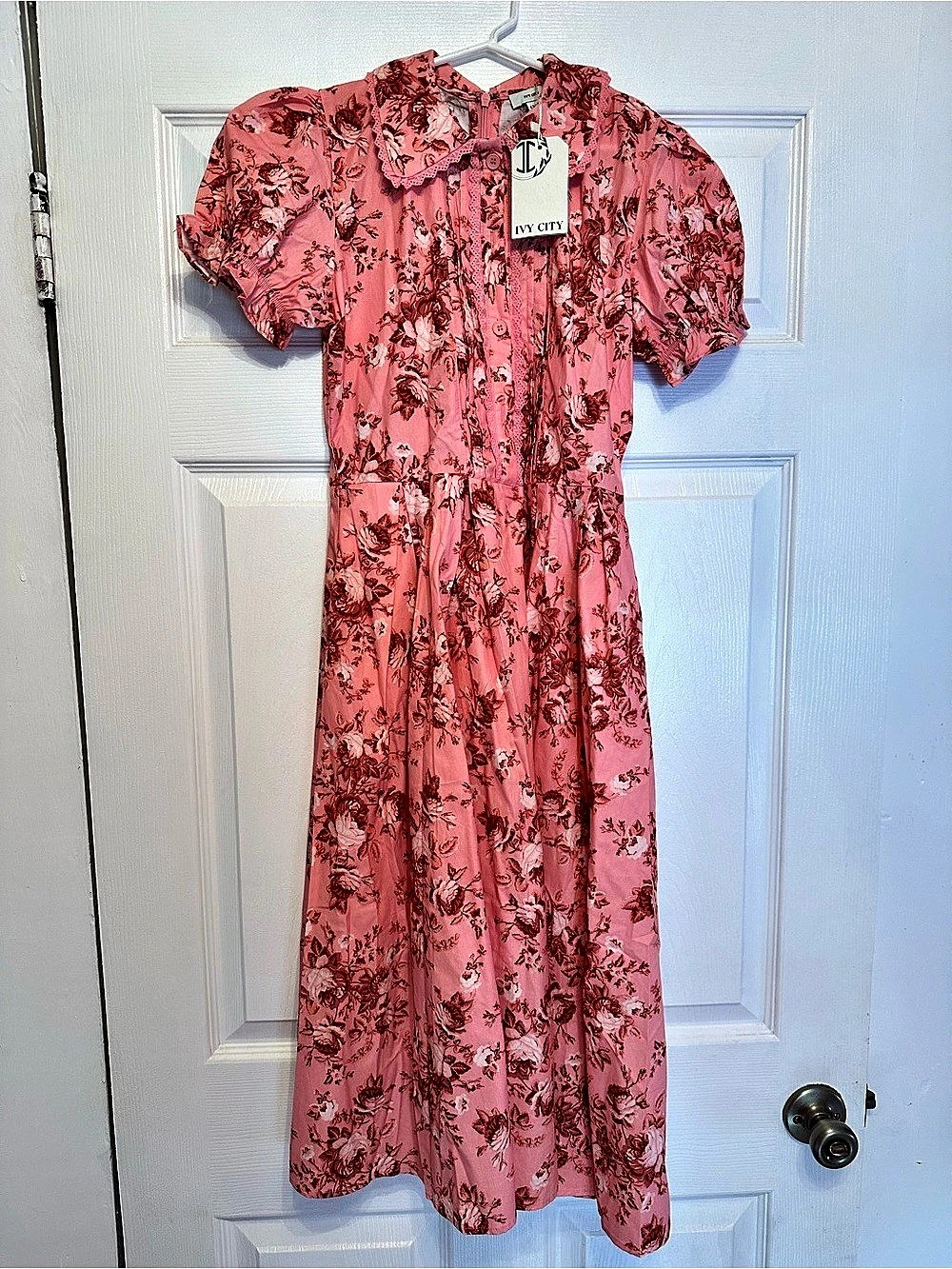 Ivy City Floral mini Dress in Pink NWT